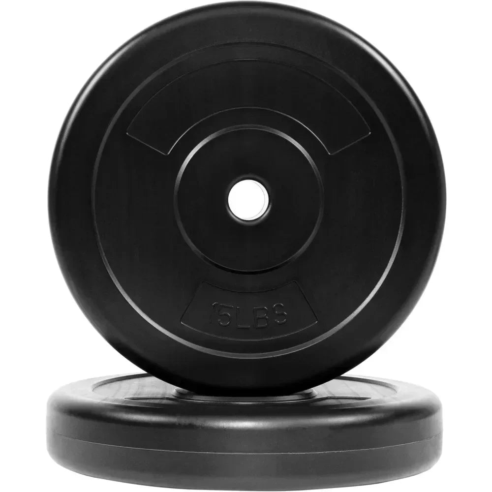 Barbell 100-Pound Weight Set for Home Gym Threaded Ends Come with Six Plates and Optional Standard Barbell with Locks, Barbell