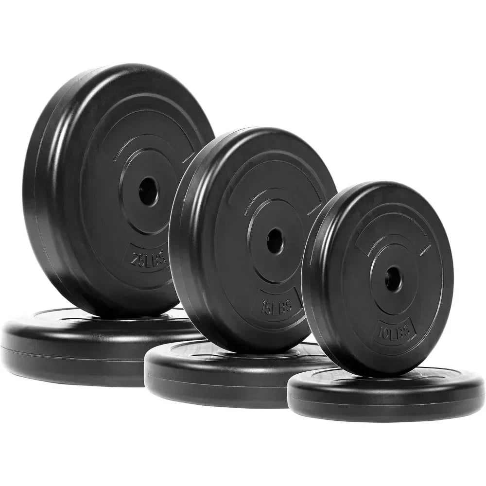 Barbell 100-Pound Weight Set for Home Gym Threaded Ends Come with Six Plates and Optional  Standard Barbell with Locks, Barbell