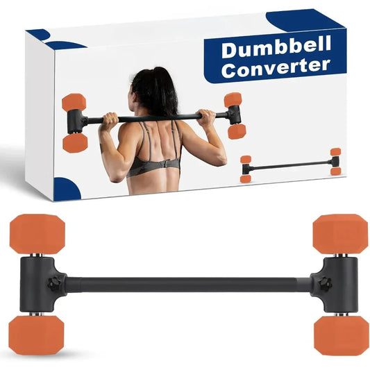 Dumbbell Barbell Converter Set, Transform Dumbbells Into A Complete Home Gym Versatile Adjustable Weight for Full Body Workouts