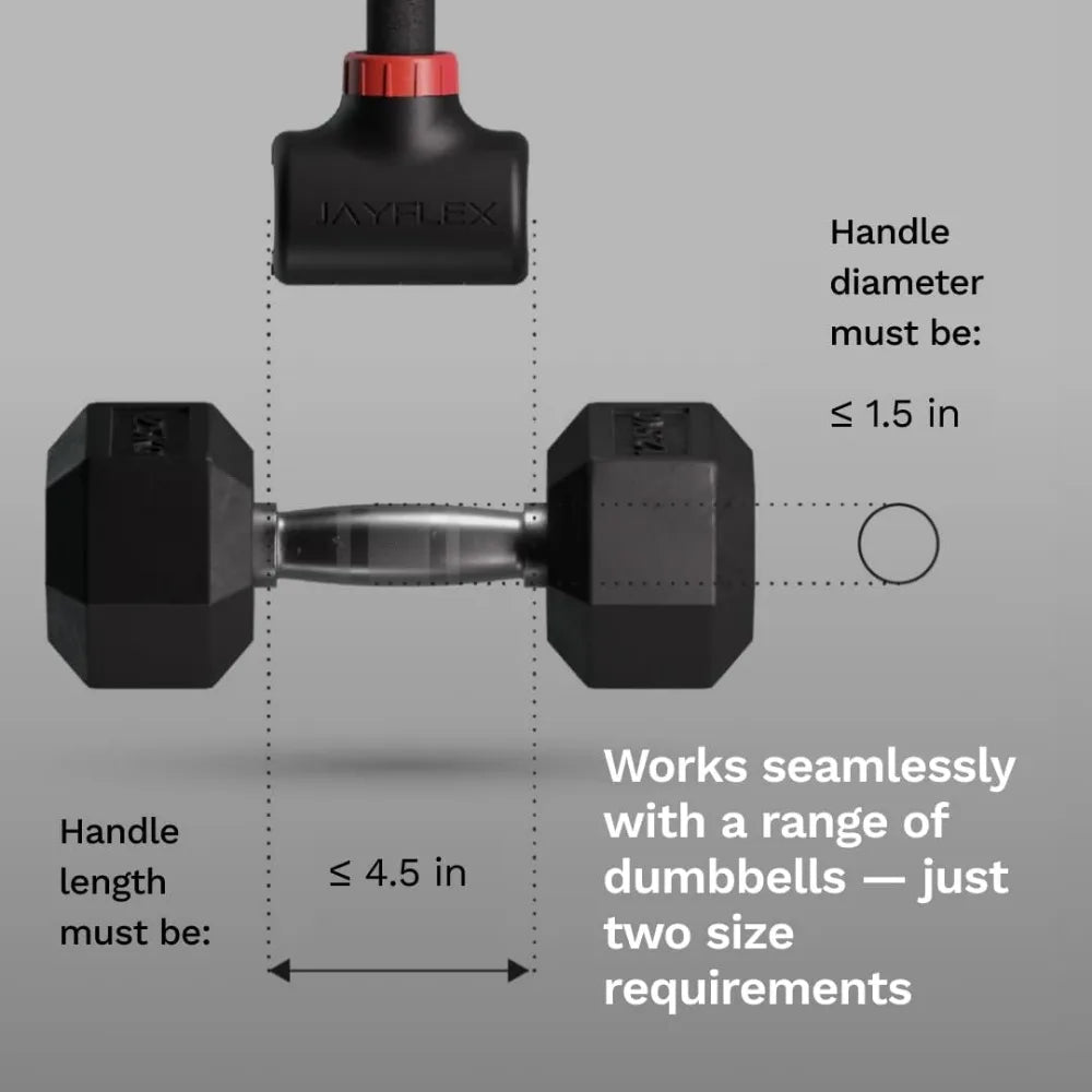 Dumbbell Converter Convert Dumbbells To Barbell Set and Kettlebell for Home Fitness - Adjustable 200 Lb Capacity Weight Barbell