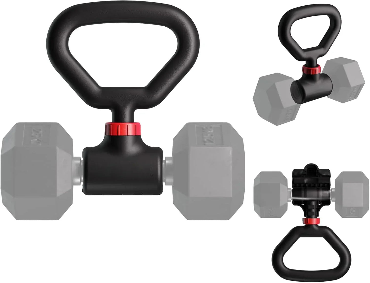 Dumbbell Converter Convert Dumbbells To Barbell Set and Kettlebell for Home Fitness - Adjustable 200 Lb Capacity Weight Barbell