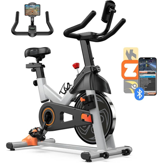 Dynamic Bike, Adjustable Magnetic/Brake Pad Resistance Silent Belt Drive, Indoor Cycling Bike for Home Cardio Dynamic Bike