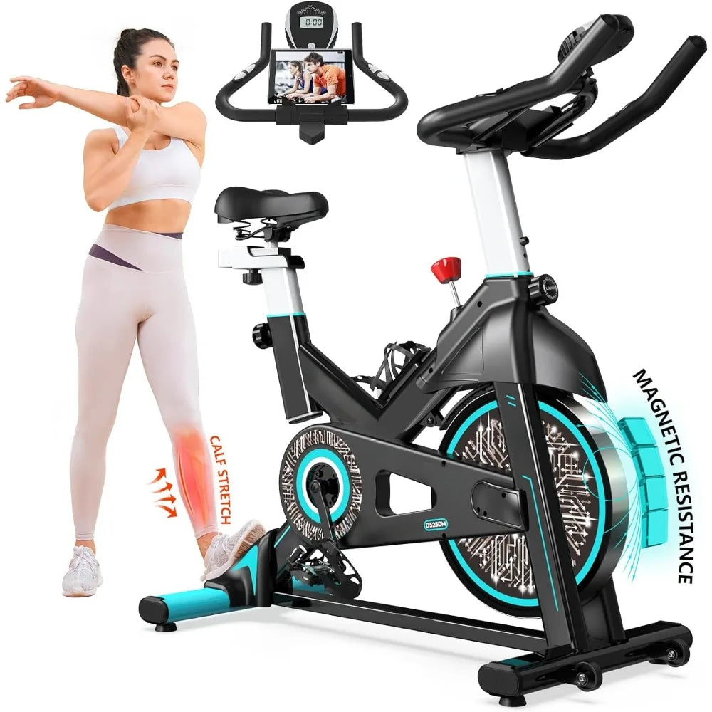 Dynamic Bike, Adjustable Magnetic/Brake Pad Resistance Silent Belt Drive, Indoor Cycling Bike for Home Cardio Dynamic Bike