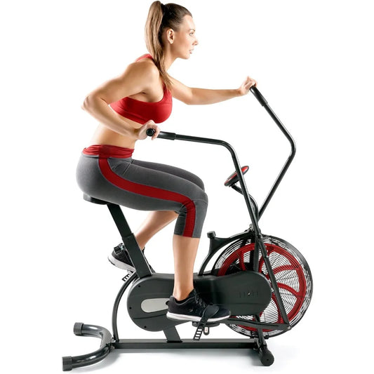 Dynamic Bike, Air-Resistance Exercise Fan Bike With Dual Acction Handlebars Dynamic Bike