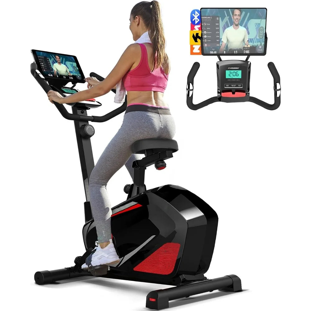 Dynamic Bike Magnetic Exericse Bike with Bluetooth, Upright Exercise Bike Stationary Bikes for Home 350 lbs Capacity