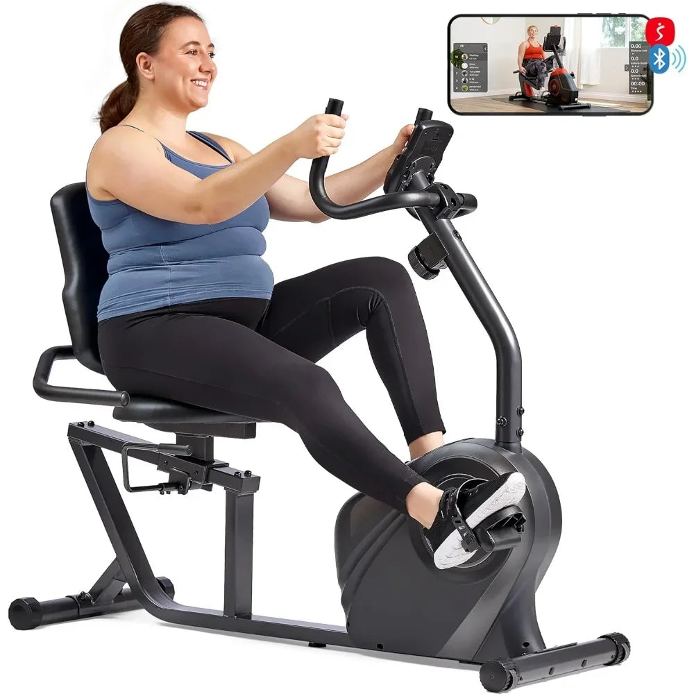 Dynamic Bike W/ 300LB Weight Capacity & Adjustable Wide Cushioned Seat, Home Exercise Machine for Adult/Seniors