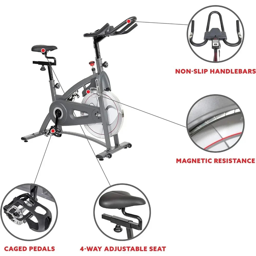 Exercise Bike Premium Magnetic Resistance Interactive Indoor Cycling,Comfortable Adjustable Seat,Optional Bluetooth Connectivity