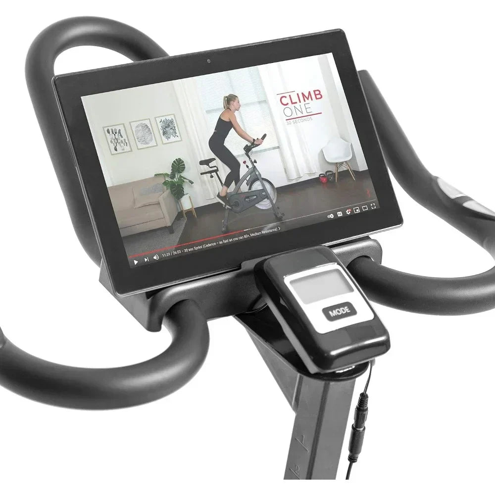 Exercise Bike Premium Magnetic Resistance Interactive Indoor Cycling,Comfortable Adjustable Seat,Optional Bluetooth Connectivity