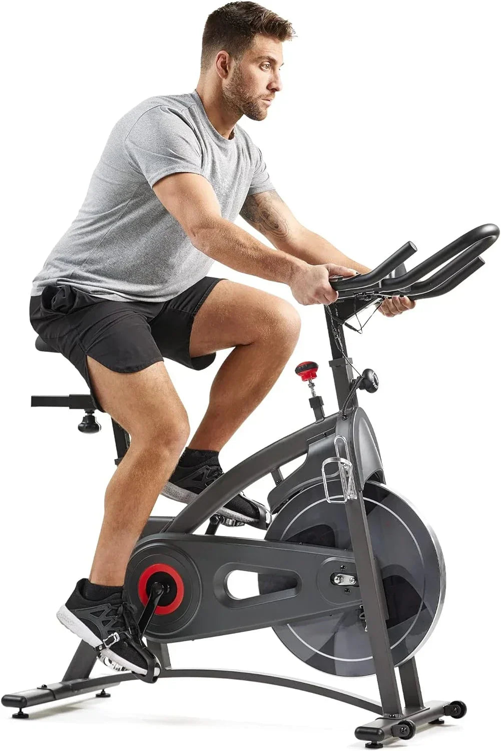 Exercise Bike Premium Magnetic Resistance Interactive Indoor Cycling,Comfortable Adjustable Seat,Optional Bluetooth Connectivity