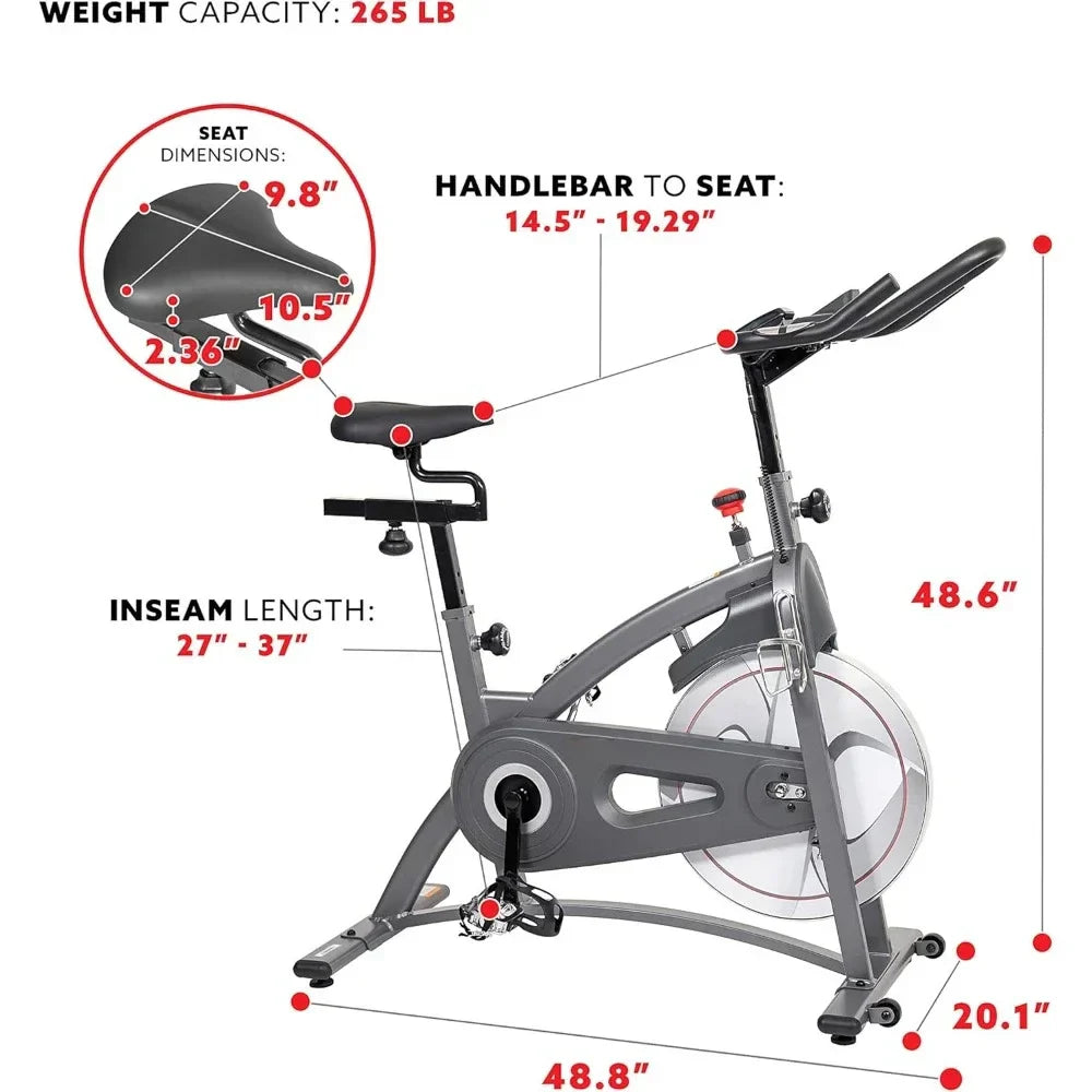 Exercise Bike Premium Magnetic Resistance Interactive Indoor Cycling,Comfortable Adjustable Seat,Optional Bluetooth Connectivity