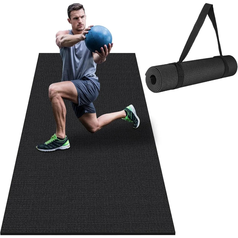 Large Exercise Mat Workout Mat for Home Gym Mats Exercise Gym Flooring Fitness Mats Large Yoga Cardio Mat for Weightlifting