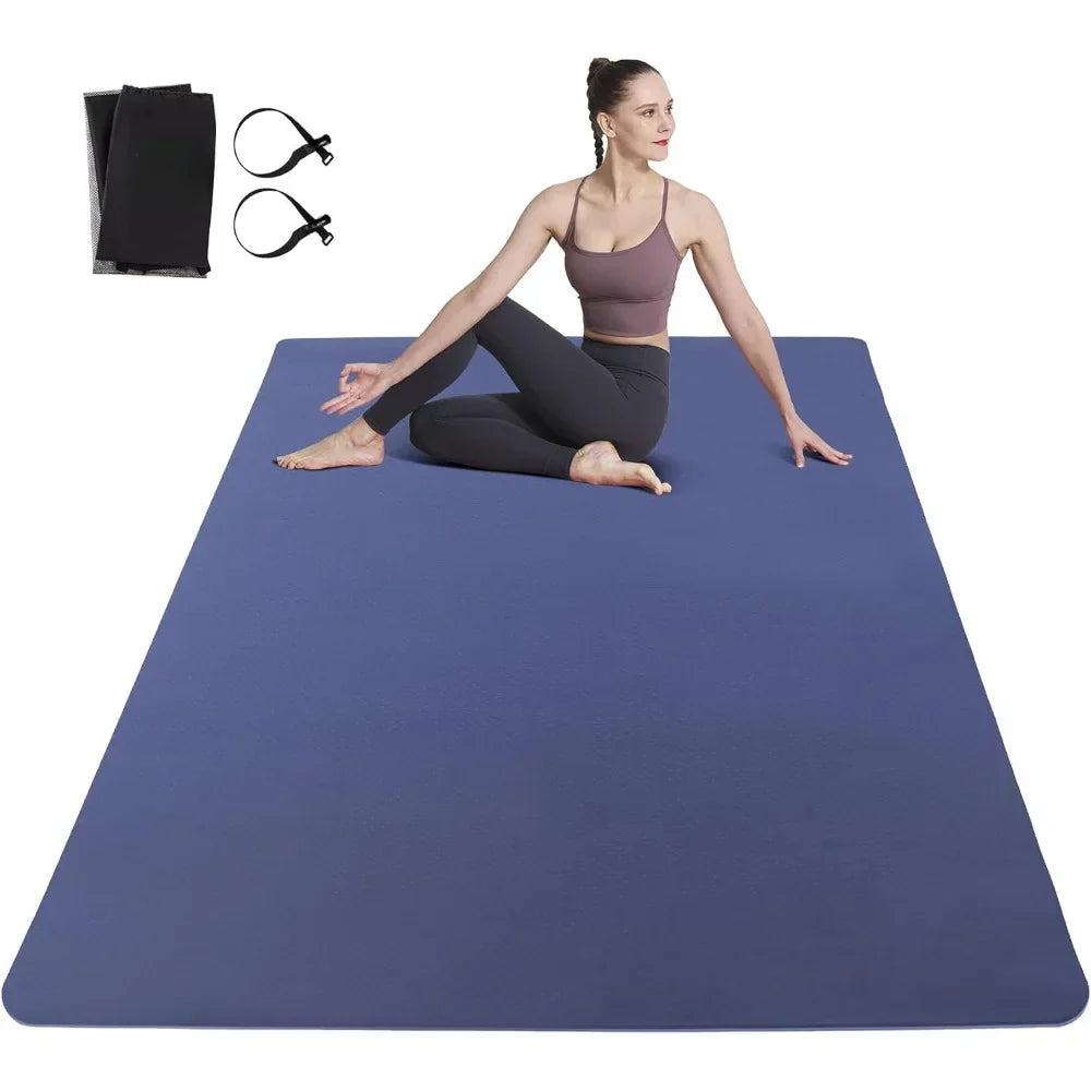 Large Yoga for Men and Women Mat Extra Thick TPE Fitness Mat for Home Gym Workout, Non-Slip, Eco Friendly Exercise Mat for Yoga