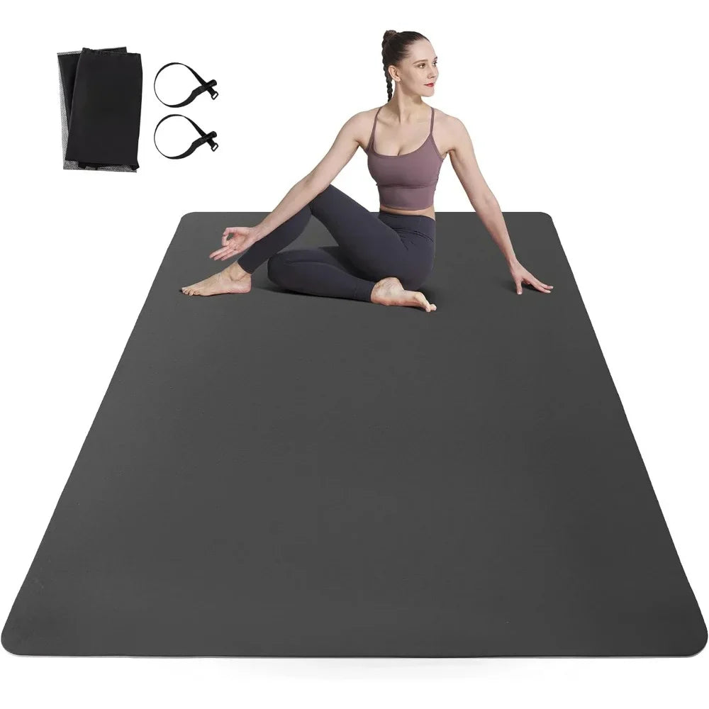 Large Yoga for Men and Women Mat Extra Thick TPE Fitness Mat for Home Gym Workout, Non-Slip, Eco Friendly Exercise Mat for Yoga