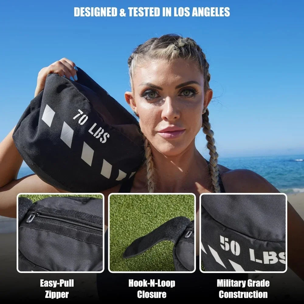 Sports Workout Sandbag, Unfilled Heavy-Duty Strongman Sand Bags for Full-Body & Core Training, Weight Lifting Sandbag