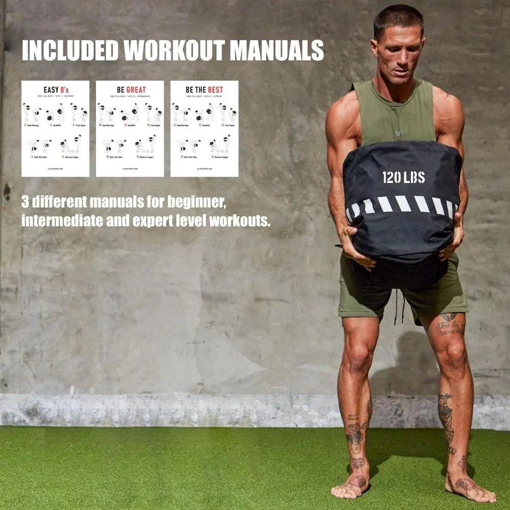 Sports Workout Sandbag, Unfilled Heavy-Duty Strongman Sand Bags for Full-Body & Core Training, Weight Lifting Sandbag
