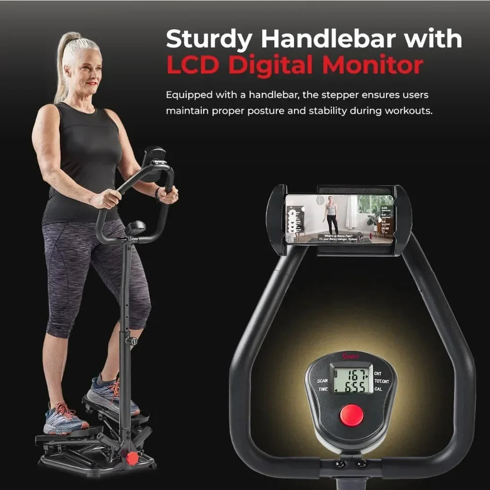 Stair Twist Steppers for Exercise At Home Machine with Handlebar Side Side Stepper Climber Optional Connected Fitness Steppers