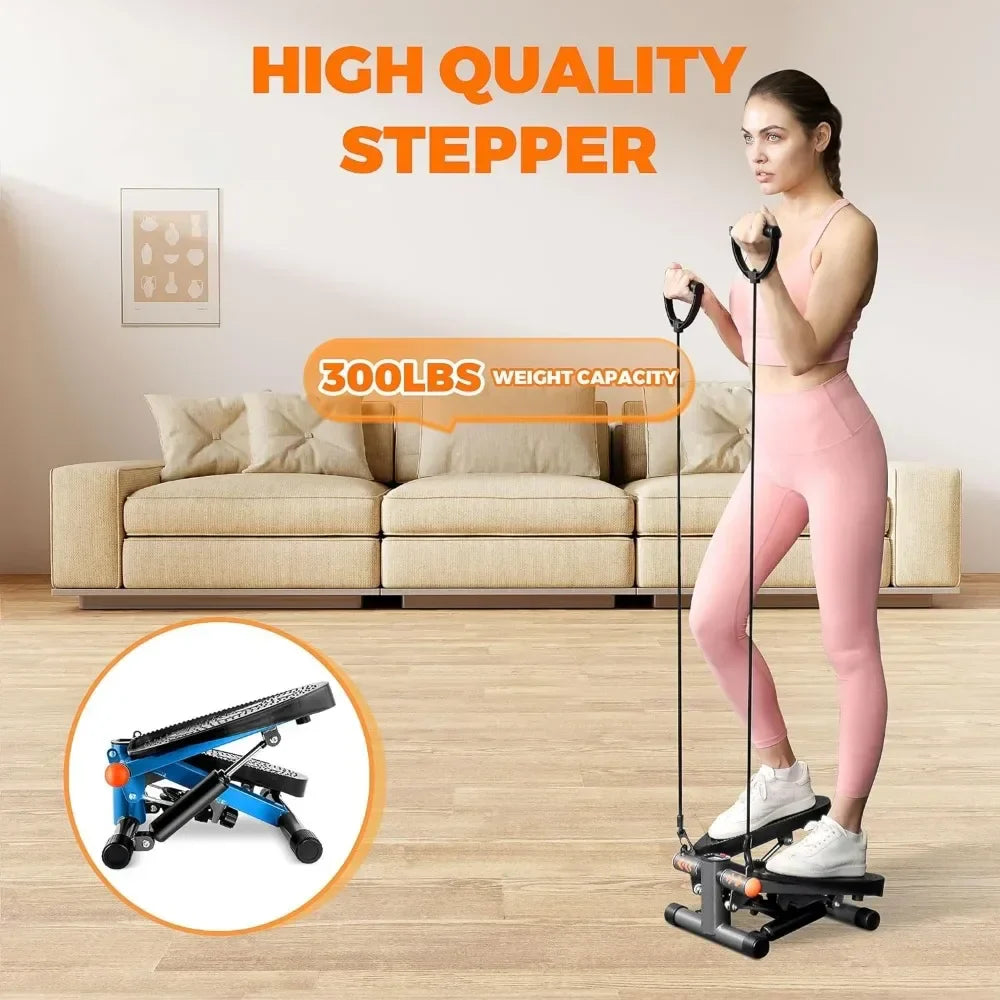 Stepper with Resistance Bands, It for Exercise At Home, 350lbs Steppers for Exercise Capacity, Hydraulic Fitness Stepper