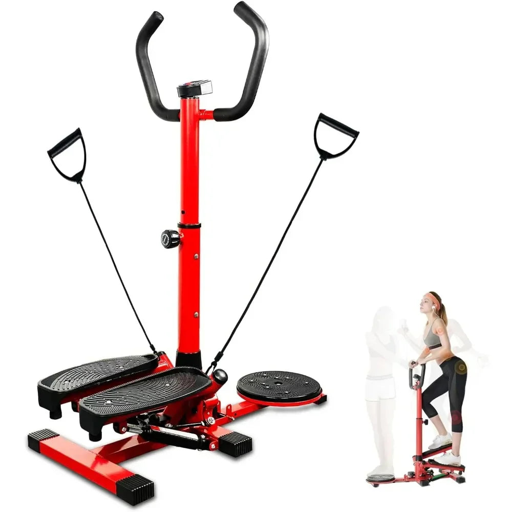 Steppers for Exercise Stair Stepper Walkout with Handlebar,  Wisting Machine, Resistance Bands Multi-Function Fitness Machine