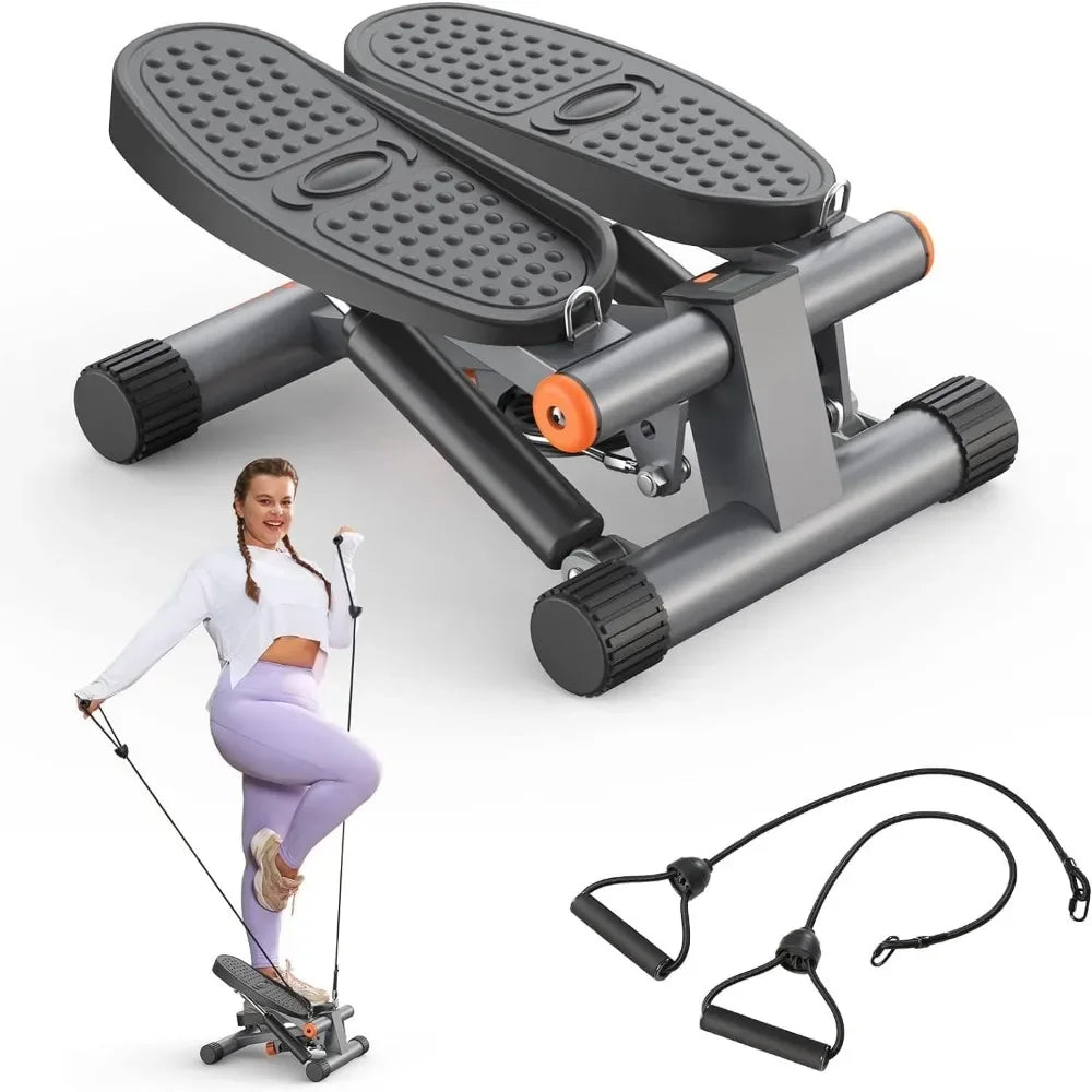 Steppers for Exercise, Stepper with 300LBS Loading Capacity, Stair Stepper with Resistance Bands, Hydraulic Fitness Steppe