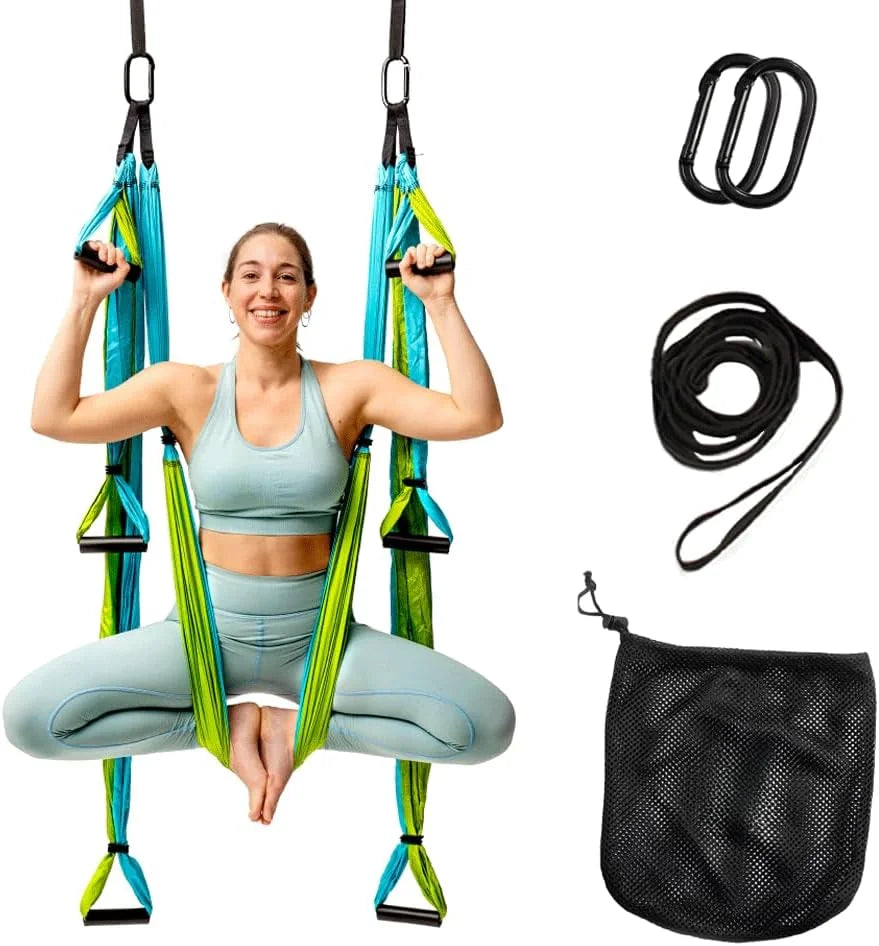 Swing Set for Home & Outdoor | Easy Setup for Strength, Balance & Back Pain Relief | Adjustable Straps & 600lb Capacity