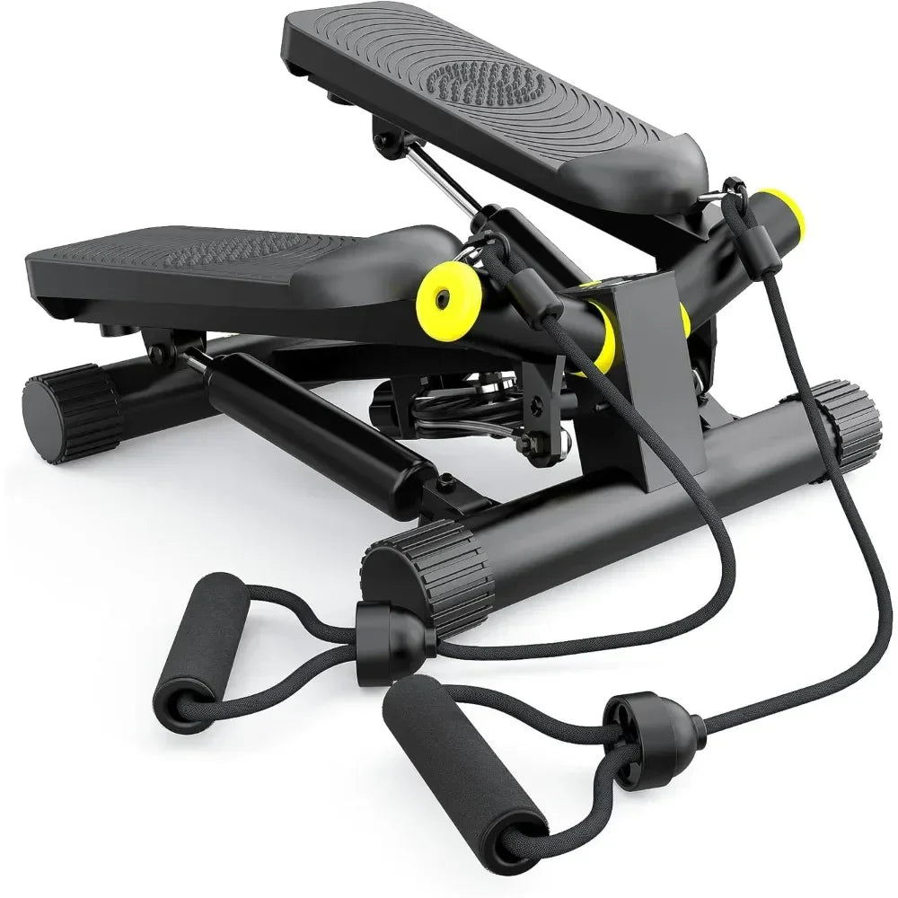 Twist Stepper with Resistance Bands and Booty Bands, 330LBS Stepper Machine with Capacity, Mini Stepper for Full Body Workout