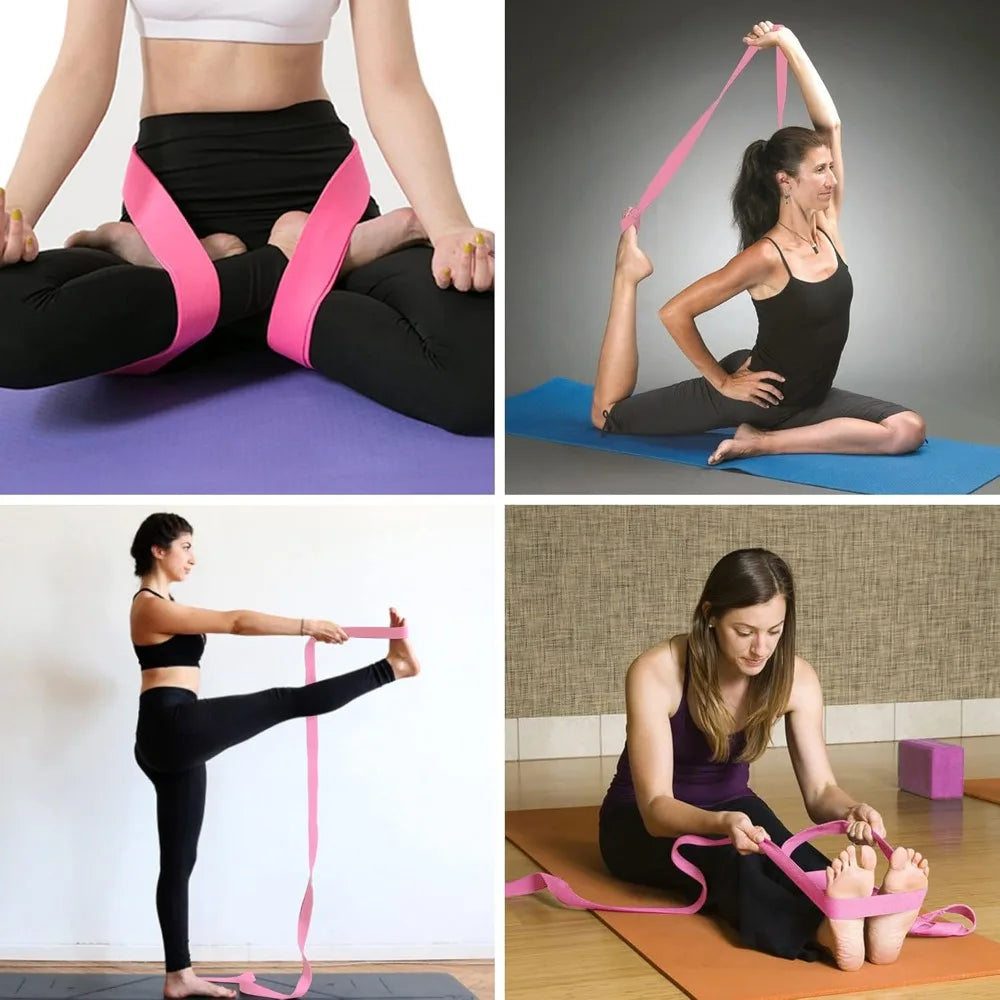 Yoga Mat Set for Beginners, Yoga Mat with Carrying Strap, Blocks 2 Pack with Strap, Ball, Ankle Puller Yoga Equipment