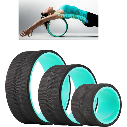 Yoga Wheel Roller for Back Pain Relief -Back Roller Wheel Stretching Device for Back Pain Relief - Back Cracking Wheel Perfect