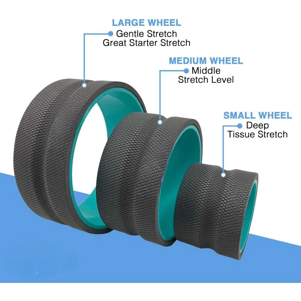 Yoga Wheel Roller for Back Pain Relief -Back Roller Wheel Stretching Device for Back Pain Relief - Back Cracking Wheel Perfect